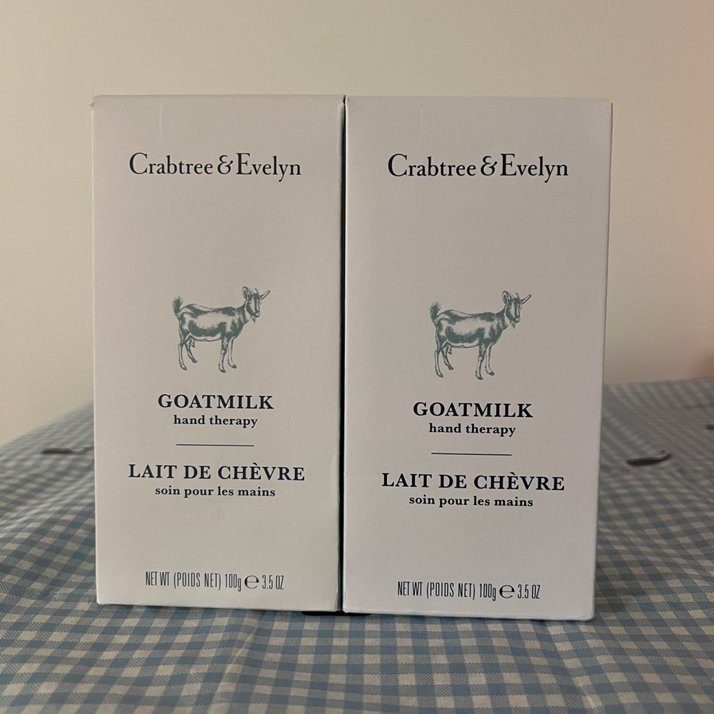 2* Crabtree Evelyn Goatmilk Hand Therapy 100g/3.5oz.